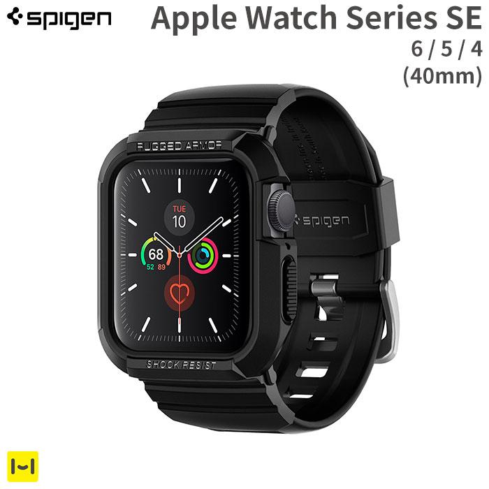 AppleWatchSeriesSE/6/5/4(40mm)専用]SpigenRuggedArmorProバンド一