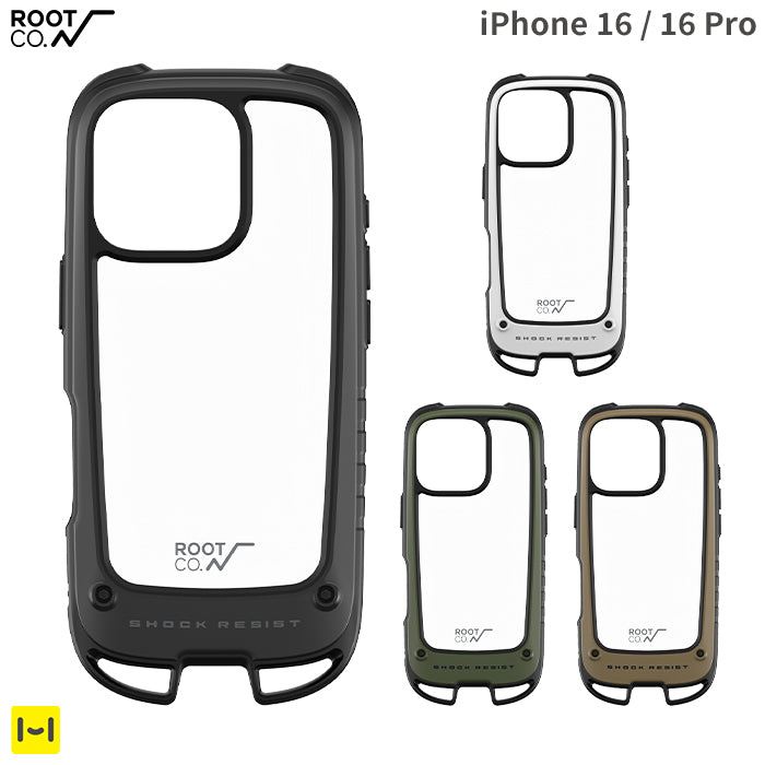 [iPhone 16/16 Pro専用]ROOT CO. GRAVITY Shock Resist Case +Hold.