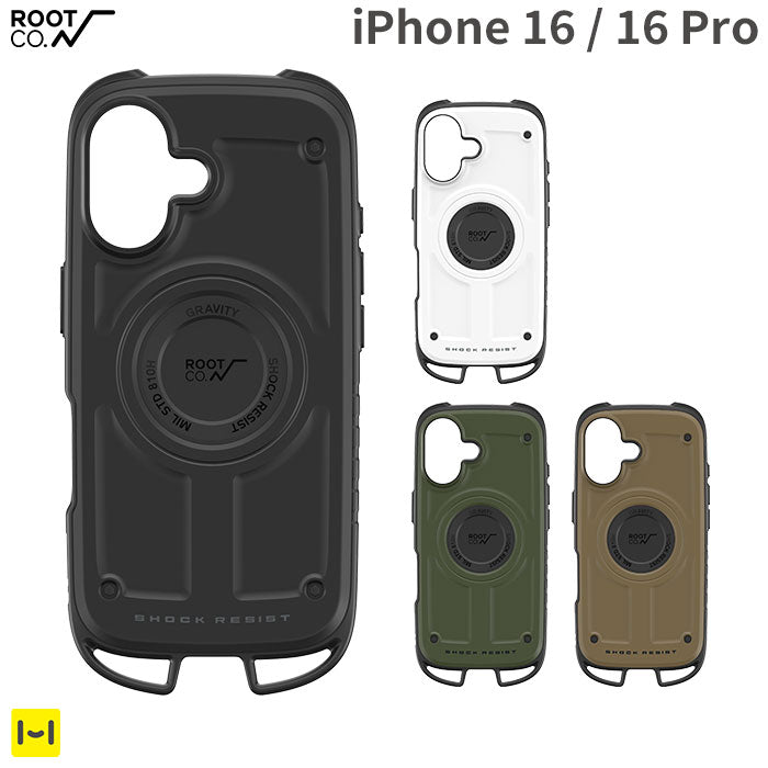 [iPhone 16/16 Pro専用]ROOT CO. GRAVITY Shock Resist Case Rugged.