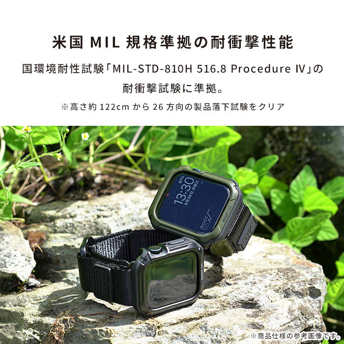 [Apple Watch Series 9/SE(第2/1世代)/8/7/6/5/4 (40-41mm / 44-45mm)専用]ROOT CO. GRAVITY Shock Resist case for Apple Watch