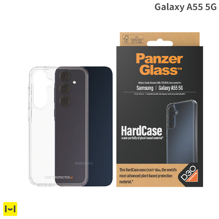 [Galaxy A55 5G専用]PanzerGlass HardCase with D3O Clear