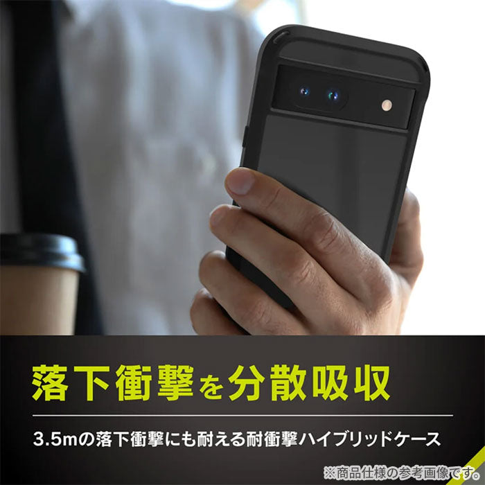 Google Pixel 8a専用]Simplism シンプリズム [GRAV]衝撃吸収 ハイブリッドケース(ブラック)