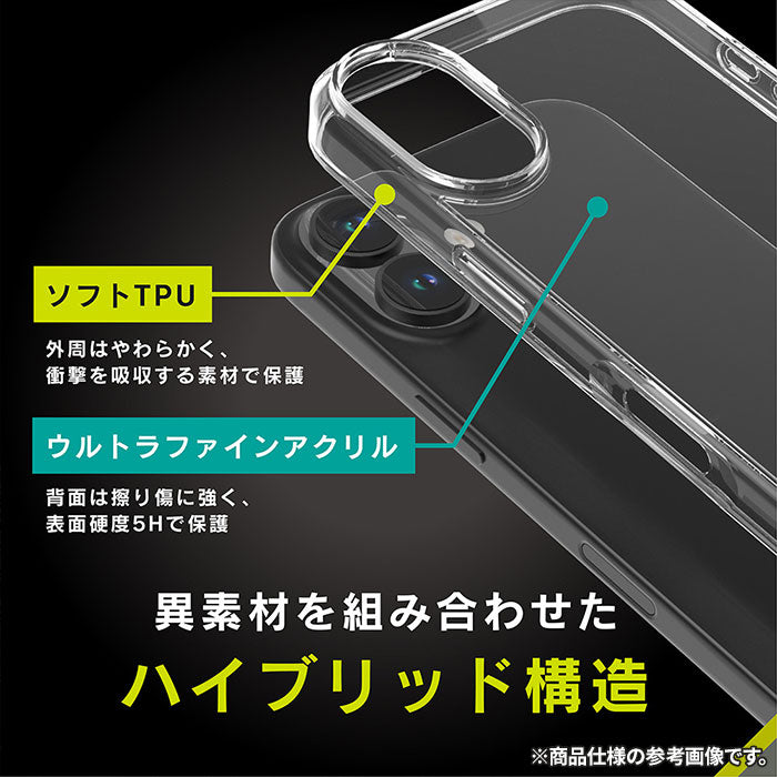 [iPhone 16専用]Simplism シンプリズム [Turtle]ハイブリッドケース(クリア)