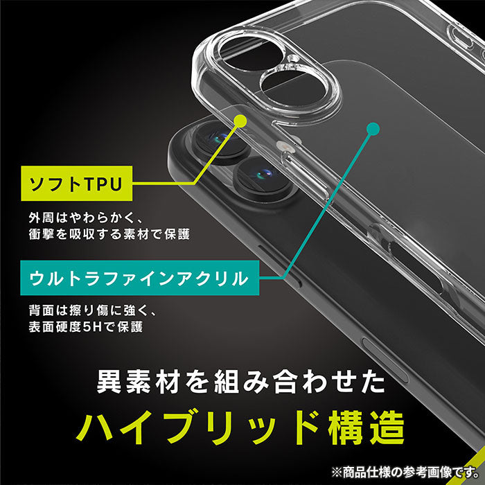 [iPhone 16 Plus専用]Simplism シンプリズム [Turtle Solid]超精密設計 ハイブリッドケース(クリア)