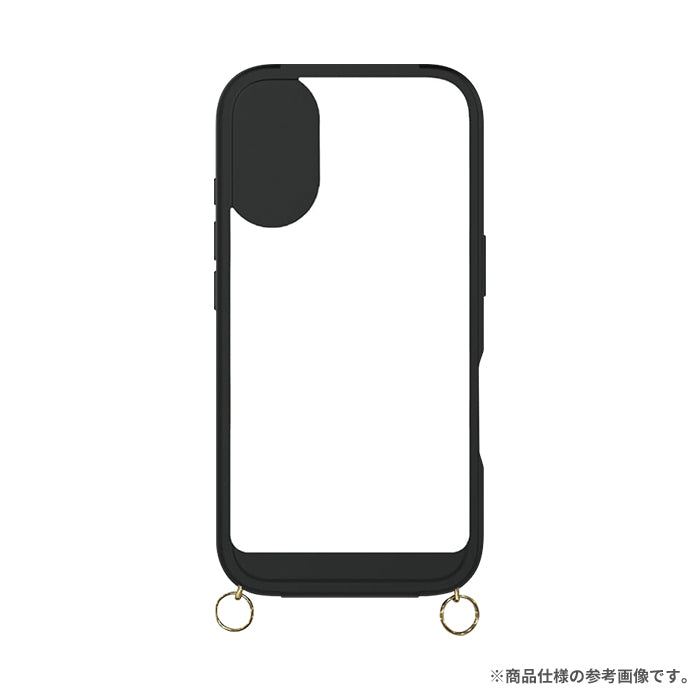 [iPhone 16専用]Simplism+amulet シンプリズムアミュレット [Vertical Flip]ストラップリング付き 縦開き背面クリアフリップケース