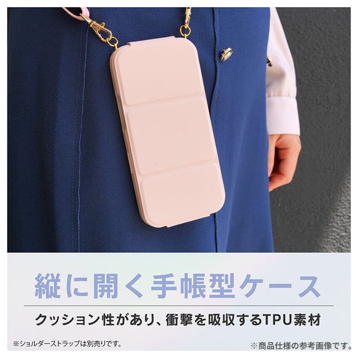 [iPhone 16専用]Simplism+amulet シンプリズムアミュレット [Vertical Flip]ストラップリング付き 縦開き背面クリアフリップケース