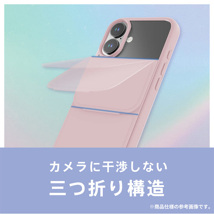 [iPhone 16専用]Simplism+amulet シンプリズムアミュレット [Vertical Flip]ストラップリング付き 縦開き背面クリアフリップケース