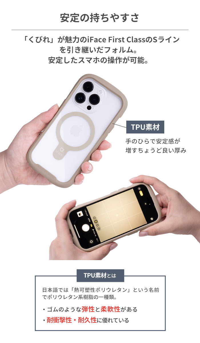 [iPhone 15/15 Pro/15 Plus/15 Pro Max/14/14 Pro/14 Plus/14 Pro Max/13/13 mini /13 Pro/13 Pro Max/12/12 Pro専用]iFace Reflection Magnetic 強化ガラスクリアケース