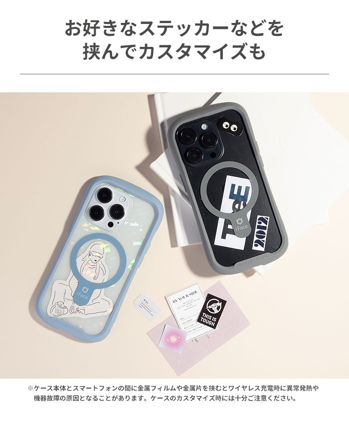 [iPhone 15/15 Pro/15 Plus/15 Pro Max/14/14 Pro/14 Plus/14 Pro Max/13/13 mini /13 Pro/13 Pro Max/12/12 Pro専用]iFace Reflection Magnetic 強化ガラスクリアケース