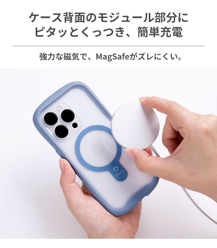 [iPhone 15/15 Pro/15 Plus/15 Pro Max/14/14 Pro/14 Plus/14 Pro Max/13/13 mini /13 Pro/13 Pro Max/12/12 Pro専用]iFace Reflection Magnetic 強化ガラスクリアケース