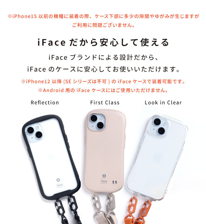 スマホが安定する2点吊り /好きなケースをショルダーにする後付けパーツ / iFace Hang and ストラップホルダー ダブルリング