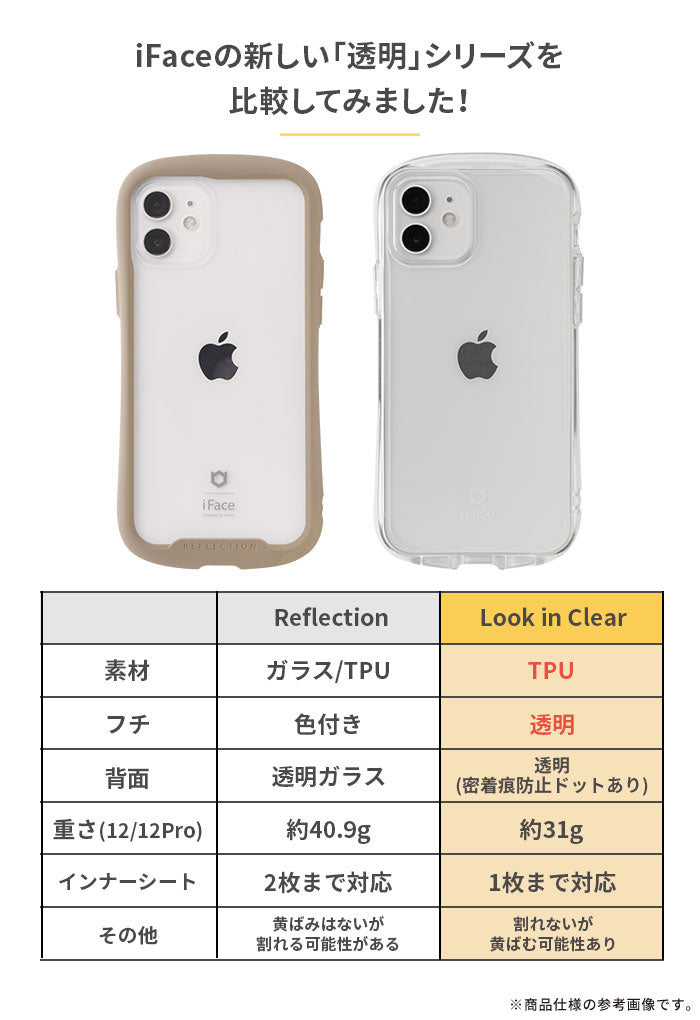 [iPhone 16/16 Pro/16 Plus/16 Pro Max専用]iFace Look in Clearケース(クリア/ラメ)