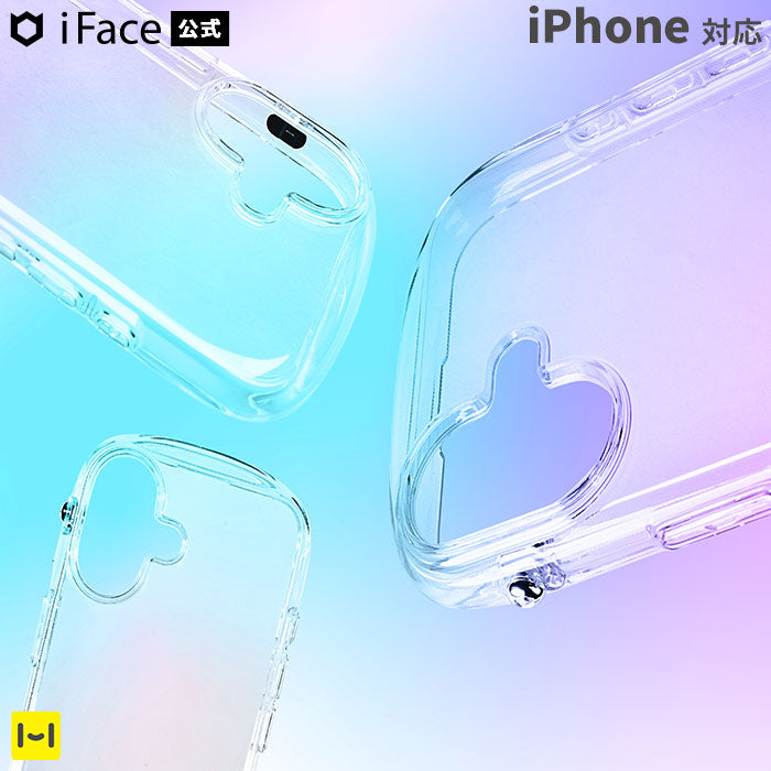 【iPhone 16/16 Pro/16 Plus/16 Pro Max/15/14/13専用】iFace Look in Clearケース(クリア/ラメ)