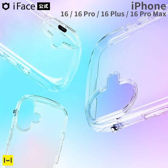 【iPhone 16/16 Pro/16 Plus/16 Pro Max】オールクリア iFace Look in Clearケース(クリア/ラメ)