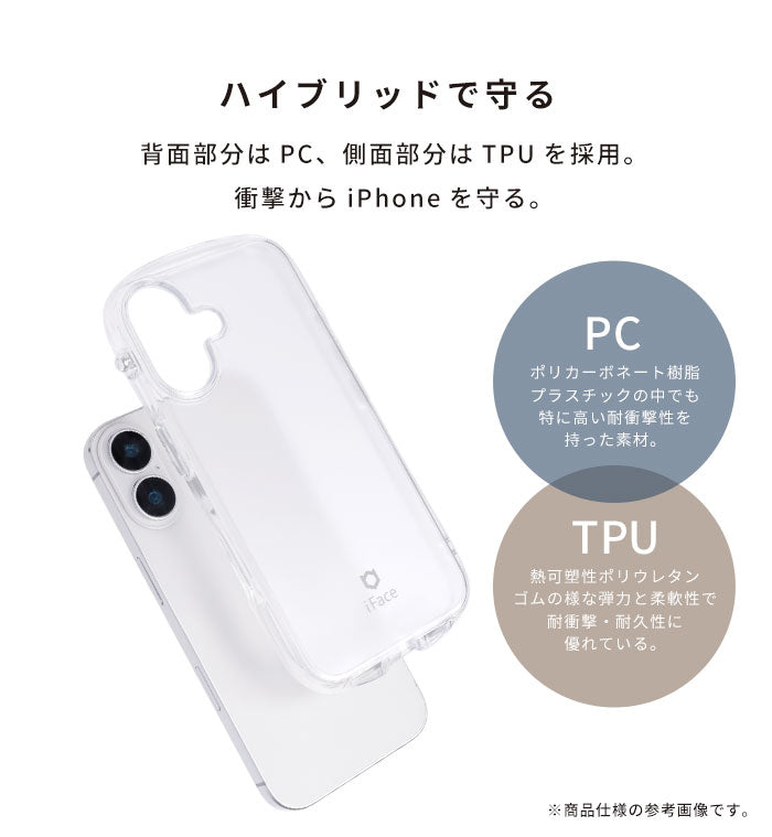 [iPhone 16/16 Pro専用]iFace Look in Clear Hybridケース(クリア/フロスト)