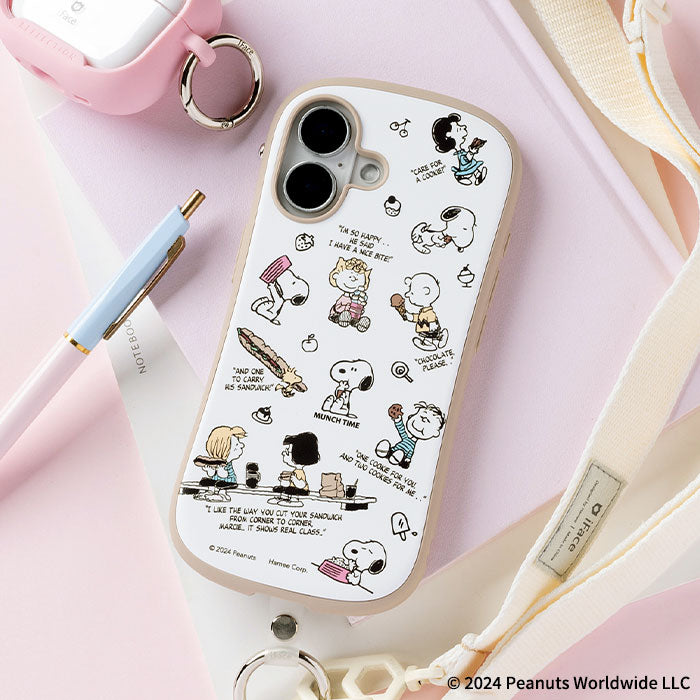 [iPhone 16/16 Pro専用]PEANUTS/ピーナッツ iFace First Class Cafe MagSynqケース