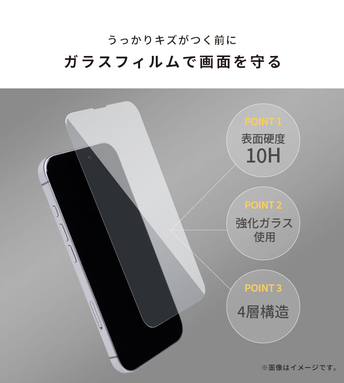 [iPhone 16/16 Pro/16 Plus/16 Pro Max/15/15 Plus/14/14 Pro/14 Pro Max/13/13 Pro専用]iFace Round Edge Tempered Glass Screen Protector ラウンドエッジ強化ガラス 画面保護シート(クリア)