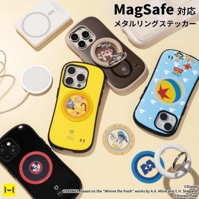 ディズニー&ピクサーキャラクター MagSafe対応 メタルリングステッカー