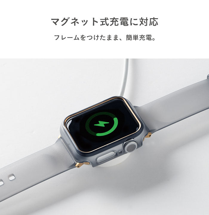 [Apple Watch Series 9/8/7/SE(第2/1世代)/6/5/4専用]salisty Apple Watch クリアカラーハードフレーム