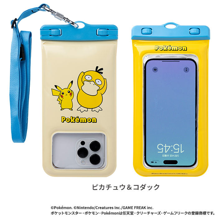 各種スマートフォン対応]ポケットモンスター/ポケモン DIVAID フローティング防水ケース ワイドサイズ ショルダーストラップ