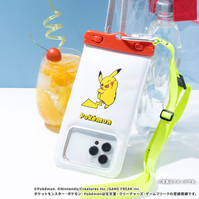 各種スマートフォン対応]ポケットモンスター/ポケモン DIVAID フローティング防水ケース ワイドサイズ ショルダーストラップ