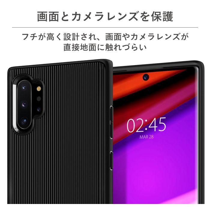 GalaxyNote10+専用]SpigenLaManonClassy スマホケース(ブラック)